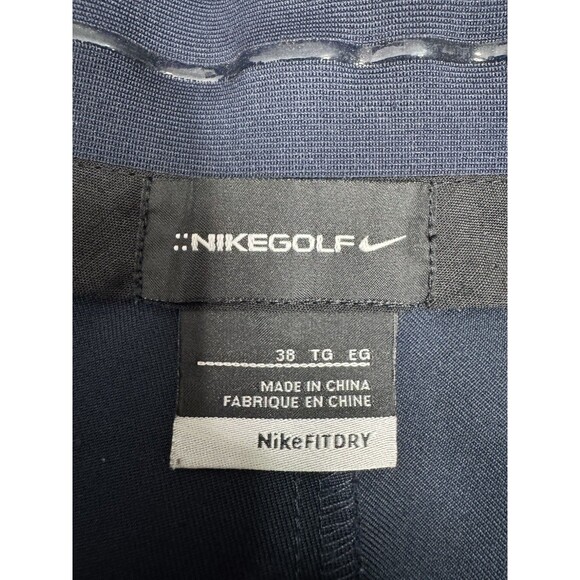 Nike Golf Dri-Fit Shorts Mens 38 Navy Blue Standard Fit 9.5" Inseam Fit Dry - Picture 9 of 12